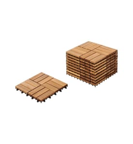 Terrassenfliesen ACERENZA zertifiziertes Akazienholz Naturfarben