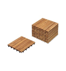 Terrassenfliesen ACCETTURA zertifiziertes Akazienholz Naturfarben