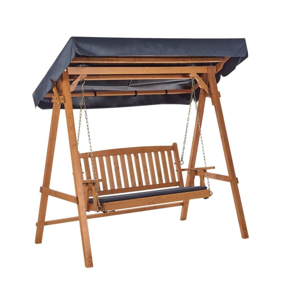 Balancelle de jardin FIBBIALLA Bois d'épicéa Marron