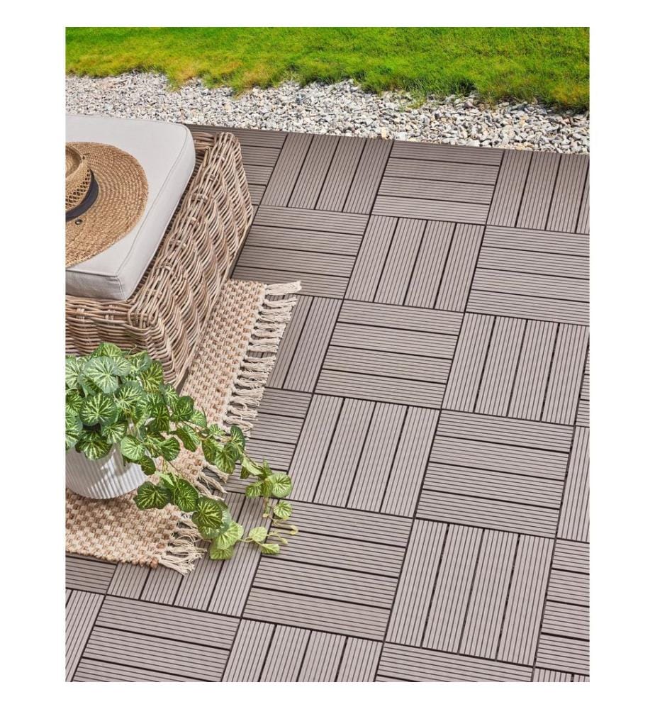 Rivestimenti e piastrelle da esterno ATELETA Composito legno-plastica (WPC) Grigio