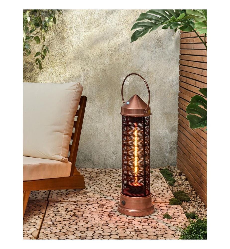 Riscaldatore a infrarossi da patio a piantana LLAIMA 1800 W Rame