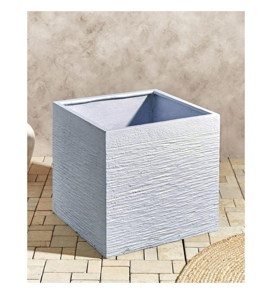 Blumenkübel PAROS 50 cm Weiss