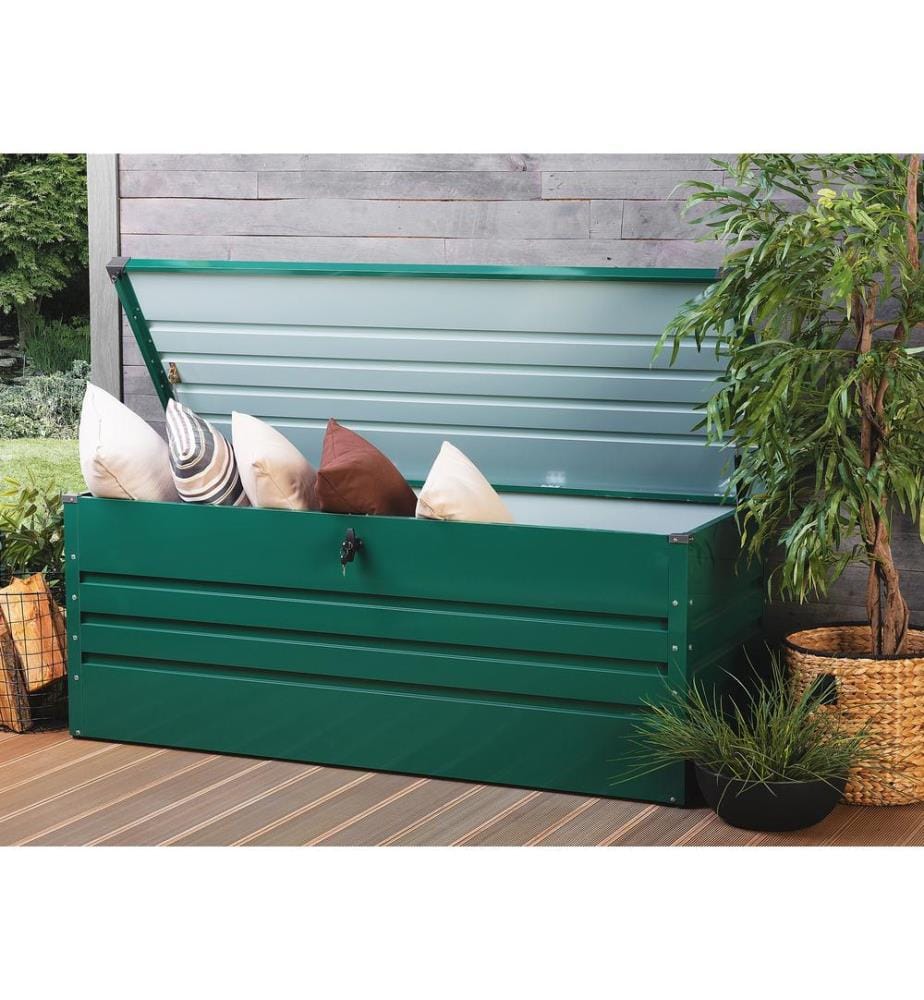 Coffre de rangement CEBROSA Métal 165 cm 70 cm Vert foncé