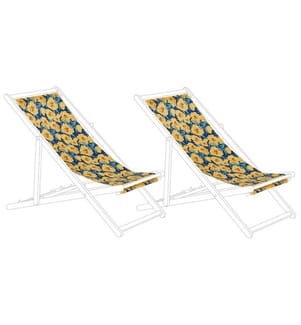 Lot de 2 tissus de remplacement pour chaises longues ANZIO/AVELLINO 113 x 44 cm Multicolore