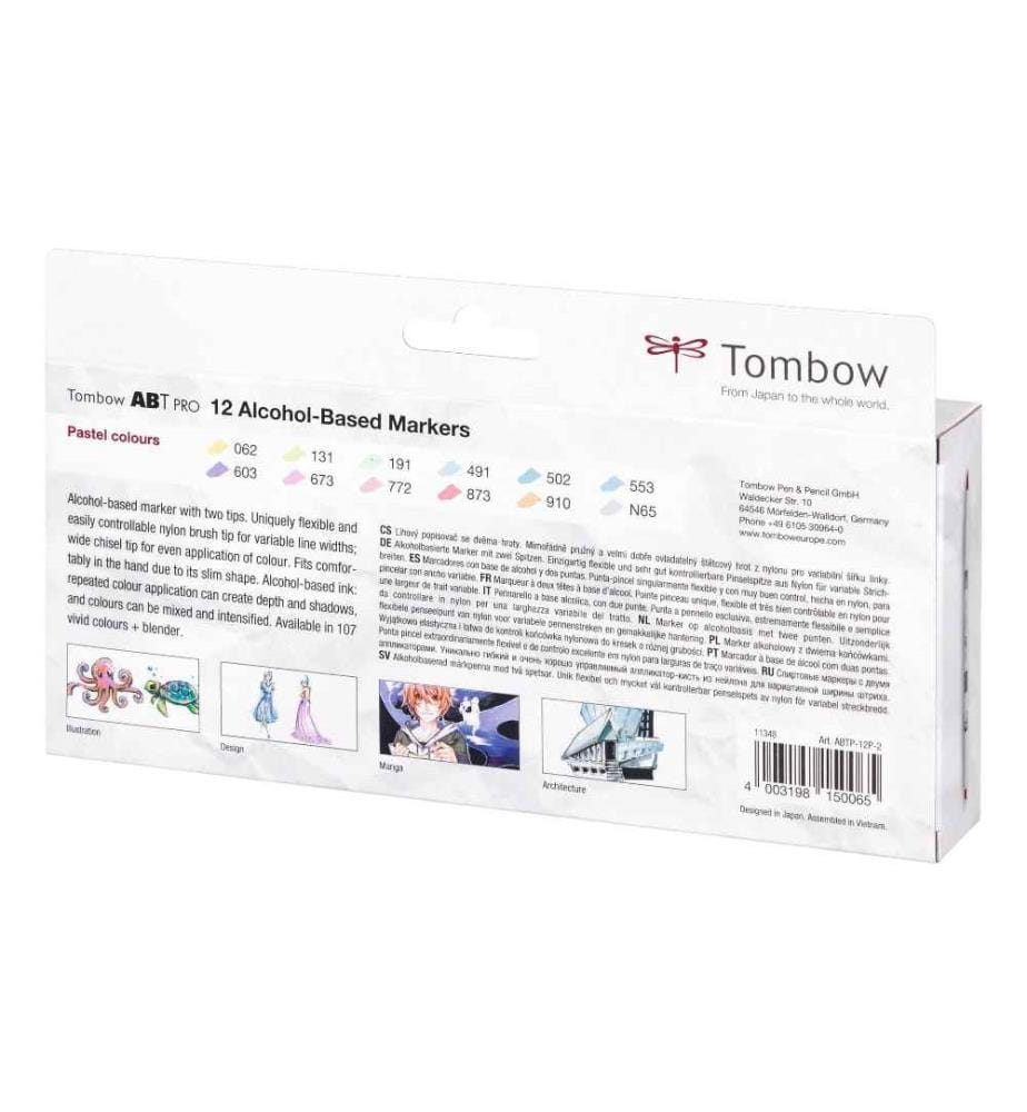 TOMBOW - Fasermaler Pastel Colors, Box, 12er-Set