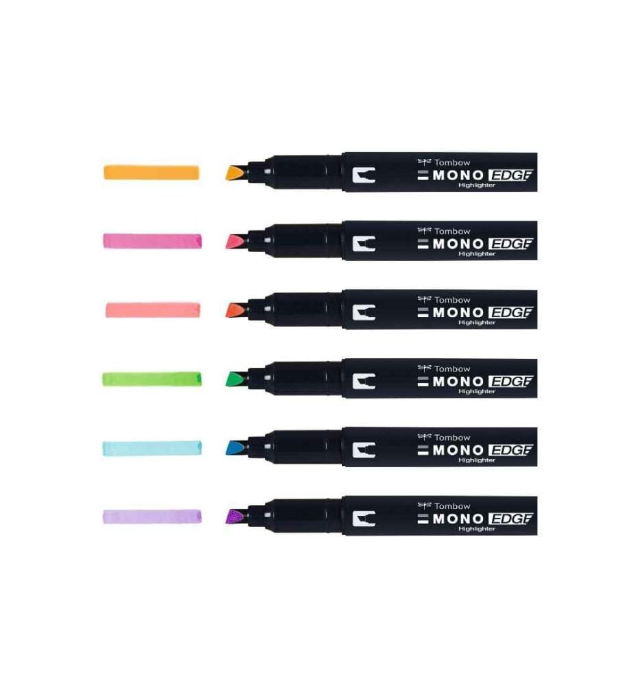 TOMBOW - Surligneur MONO EDGE, ensemble de 6