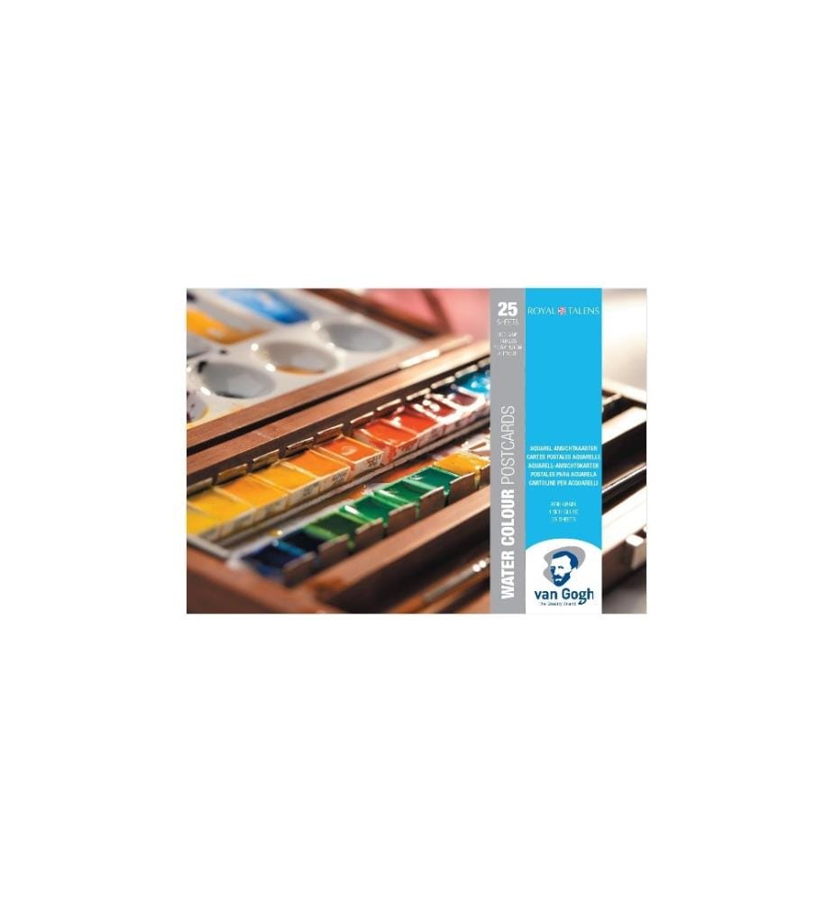 VAN GOGH - Aquarellblock Postkarten, A6, 25 Stück, Weiss