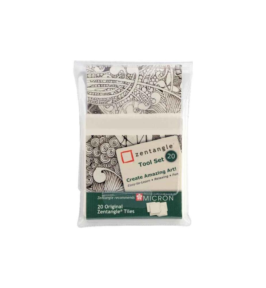 SAKURA - Malkarten Zentangle Tool Set 8.9 x 8.9 cm, 20 Kacheln