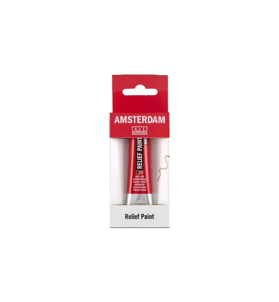 AMSTERDAM - Acrylfarbe Reliefpaint 302, 20 ml, Dunkelrot
