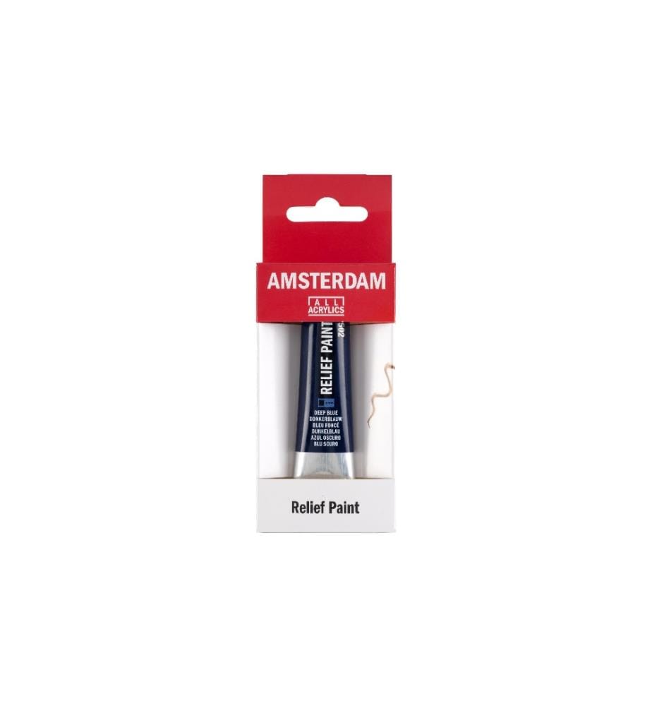 AMSTERDAM - Peinture acrylique Reliefpaint 502, 20 ml, Bleu foncé
