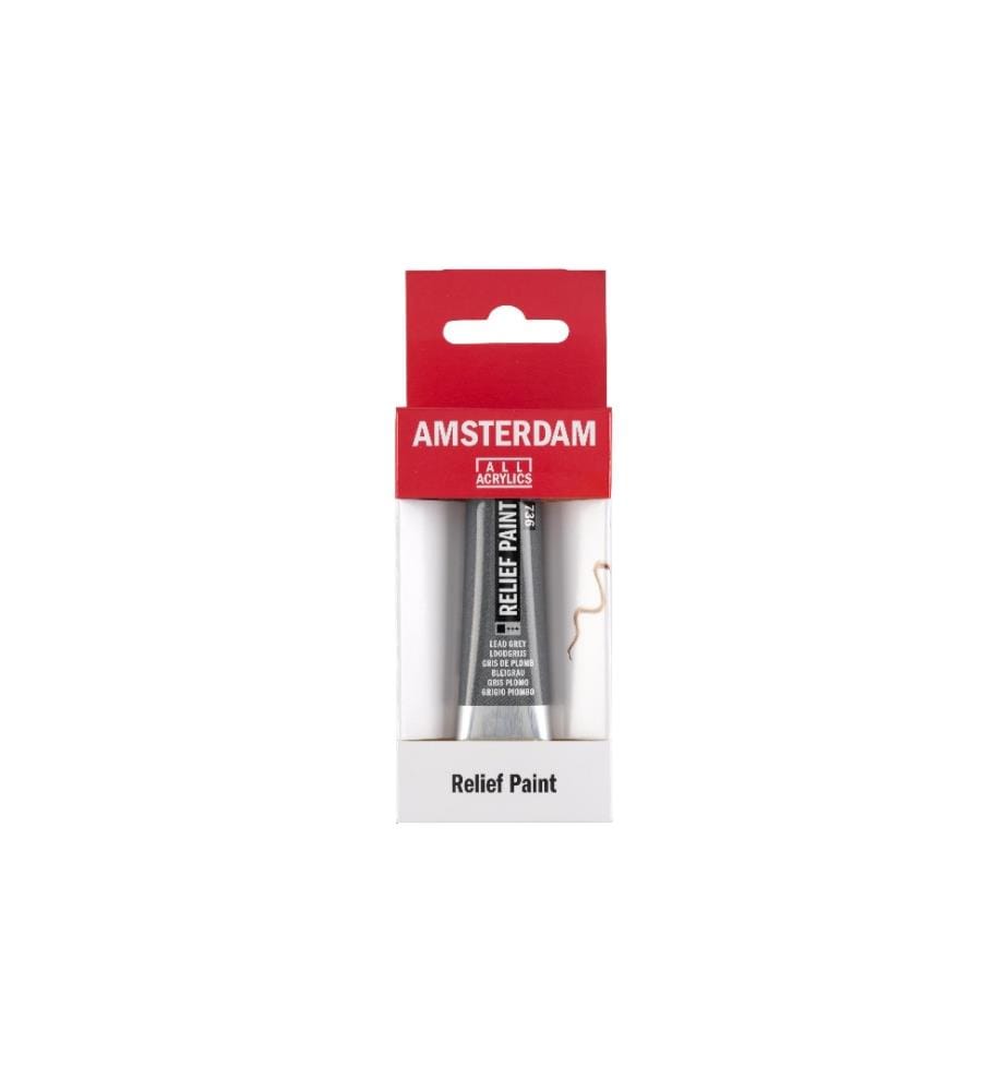 AMSTERDAM - Peinture acrylique Reliefpaint 736, 20 ml, Gris