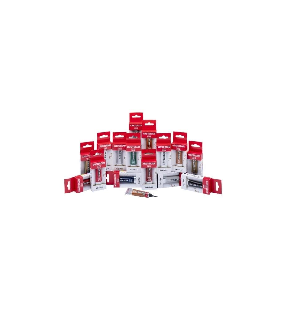 AMSTERDAM - Peinture acrylique Reliefpaint 736, 20 ml, Gris