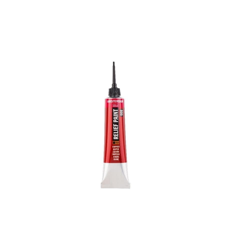 AMSTERDAM - Peinture acrylique Reliefpaint 805, 20 ml, Cuivre
