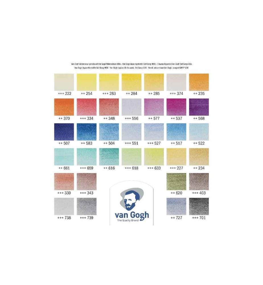VAN GOGH - Crayons aquarelle de couleur Définir 36 pièces