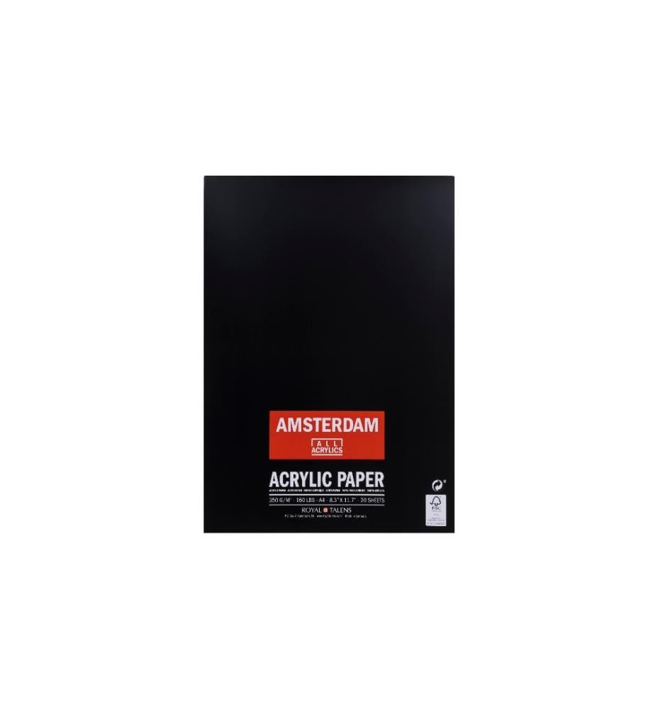 AMSTERDAM - Acrylpapier A4, 350 g/m², 20 Bögen