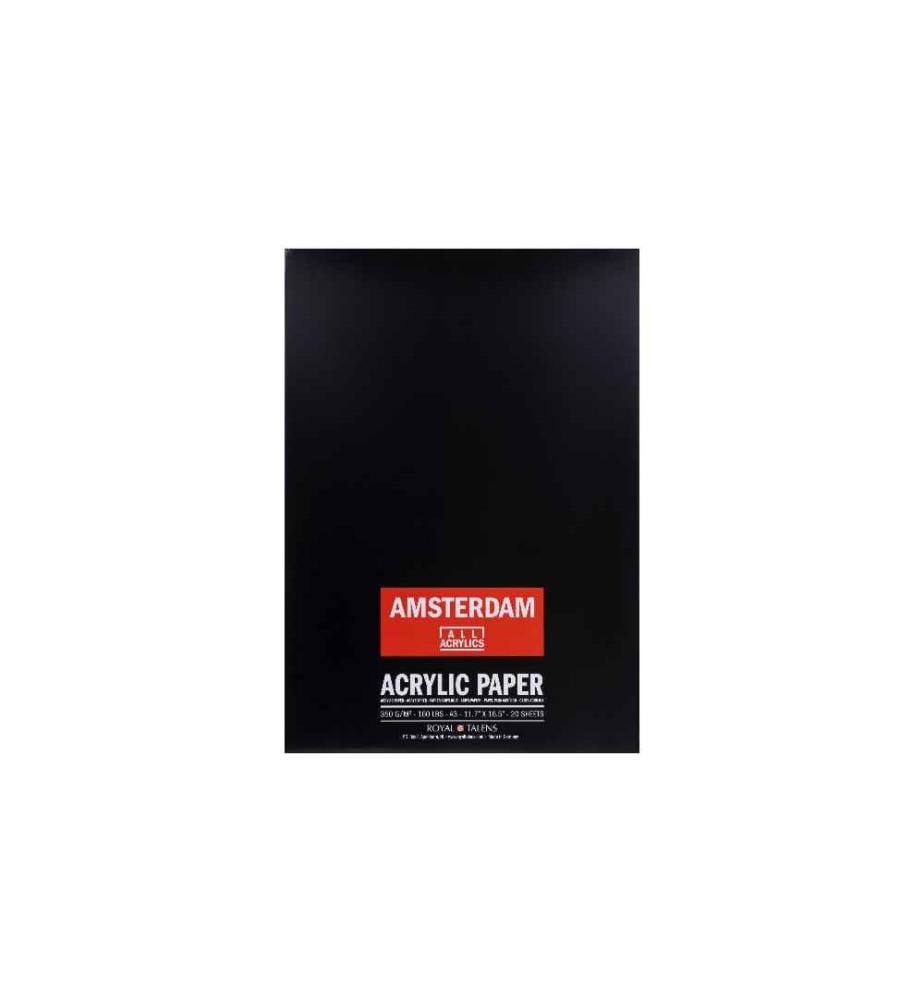 AMSTERDAM - Acrylpapier A3, 350 g/m², 20 Bögen