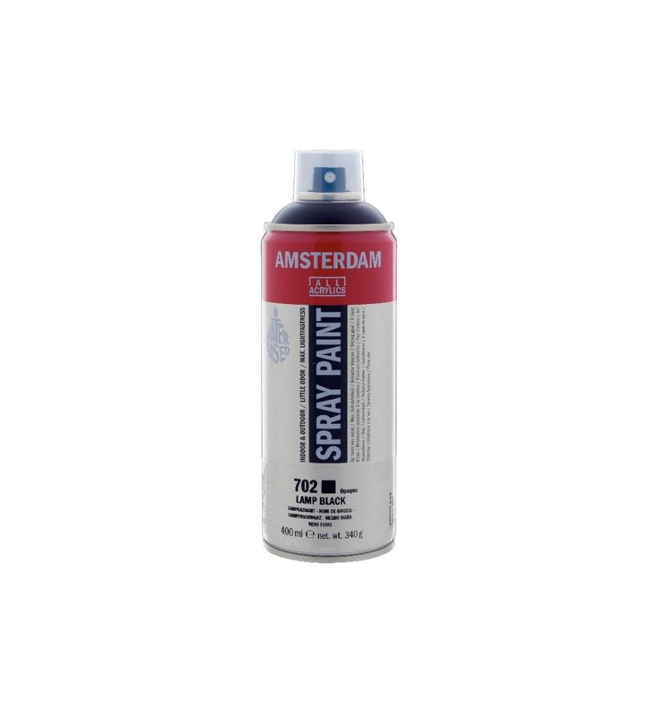 AMSTERDAM - Acrylique en bombe 400 ml, noir lampe