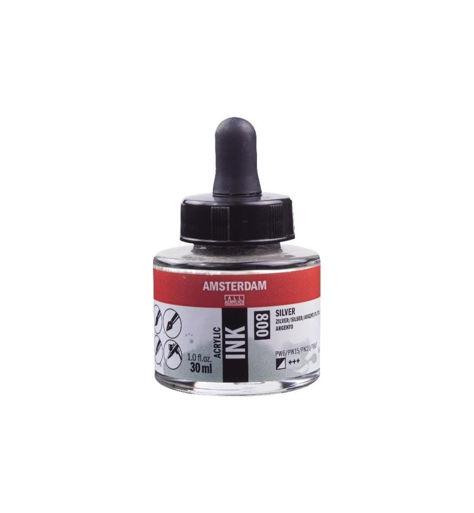 AMSTERDAM - Acryltinte 30 ml, Silber