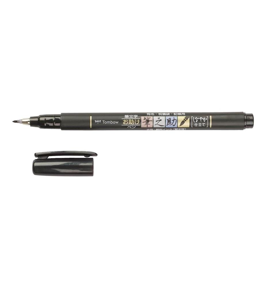 TOMBOW - Fineliner Fudenosuke WS-BS Soft fin (F), Noir