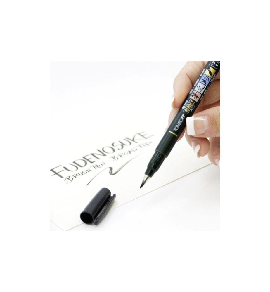 TOMBOW - Fineliner Fudenosuke WS-BS Soft fin (F), Noir
