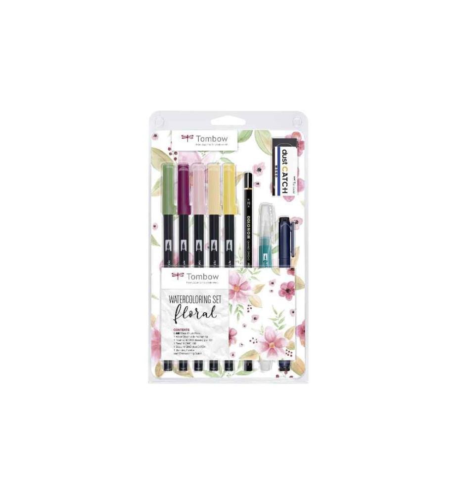 TOMBOW - Fasermaler Watercolor Set Floral Rosa