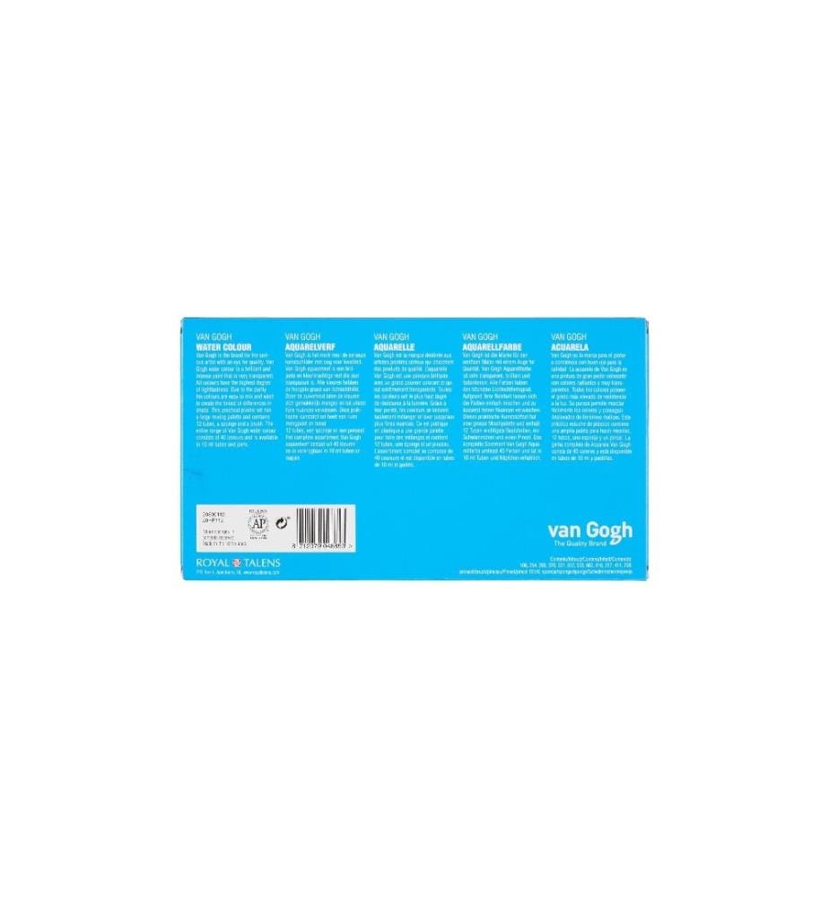VAN GOGH - Peinture pour aquarelle Malkasten 12er-Set, Mehrfarbig