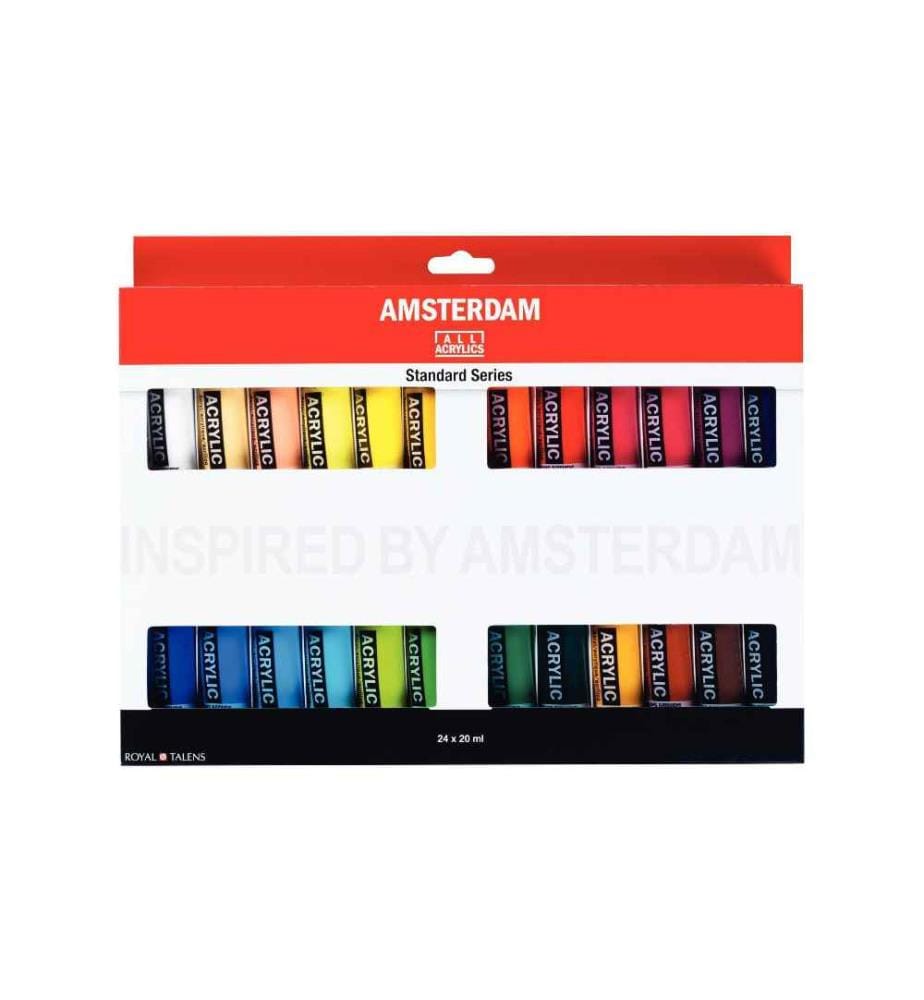 AMSTERDAM - Peinture acrylique Standard Serie Introset 3, 24 x 20 ml