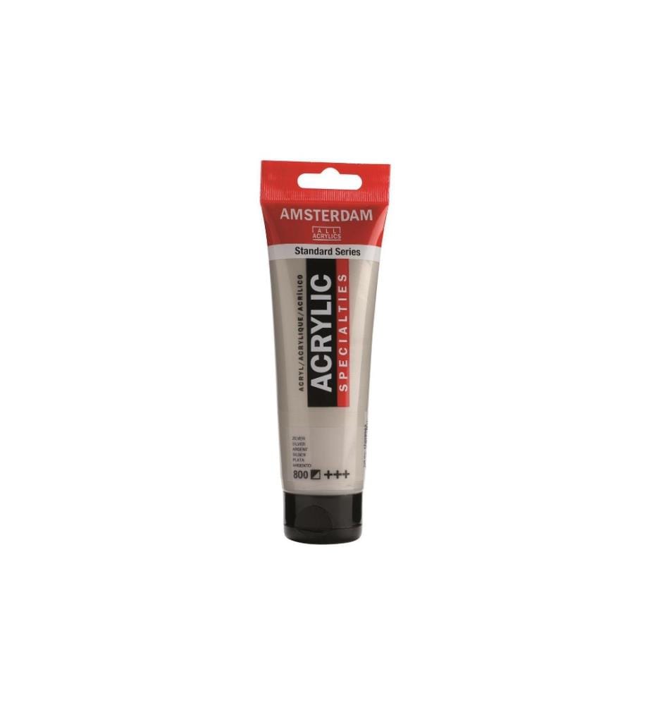 AMSTERDAM - Acrylfarbe Standard Series Silber Halbdeckend, 120 ml