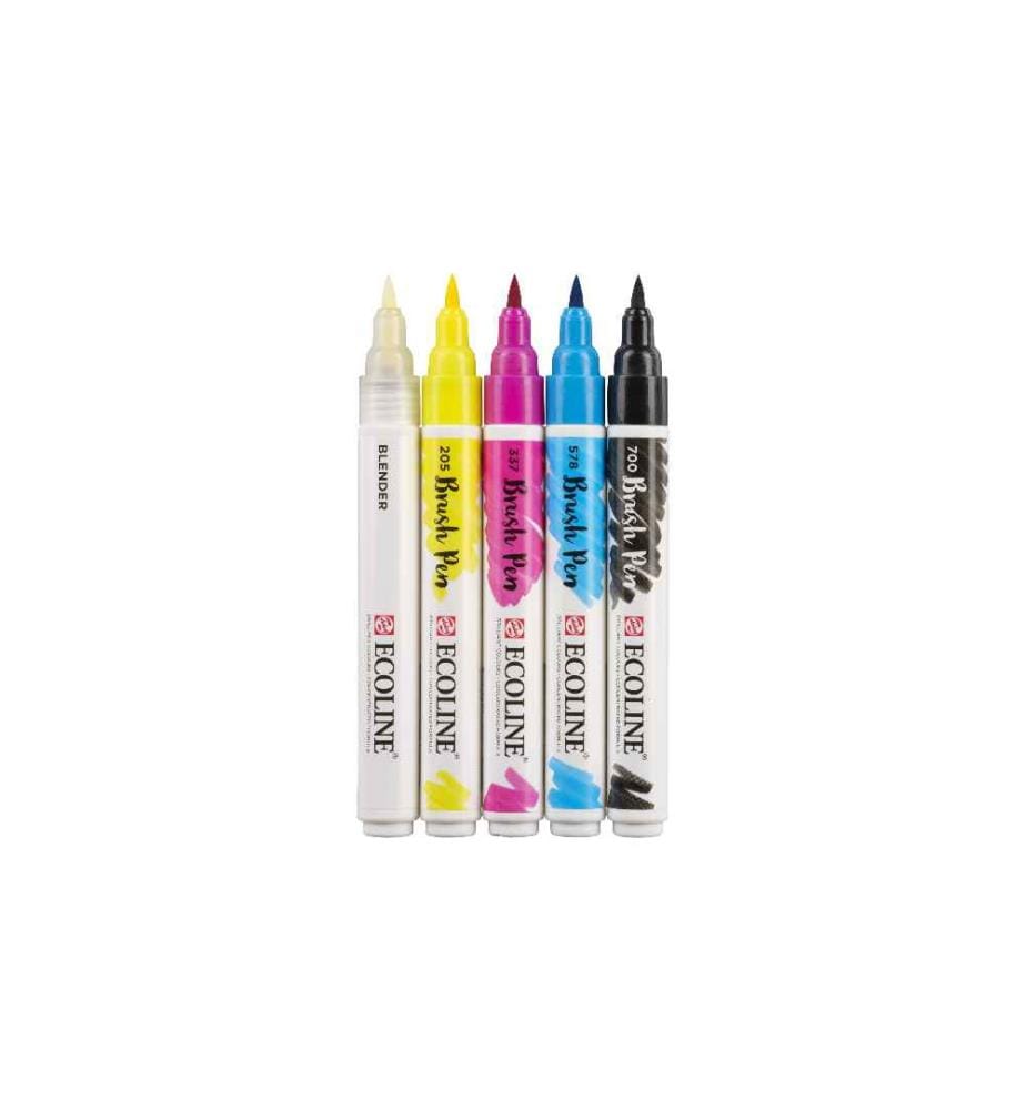 TALENS - Feutres de coloriage Ecoline  Jeu de 5, primaire