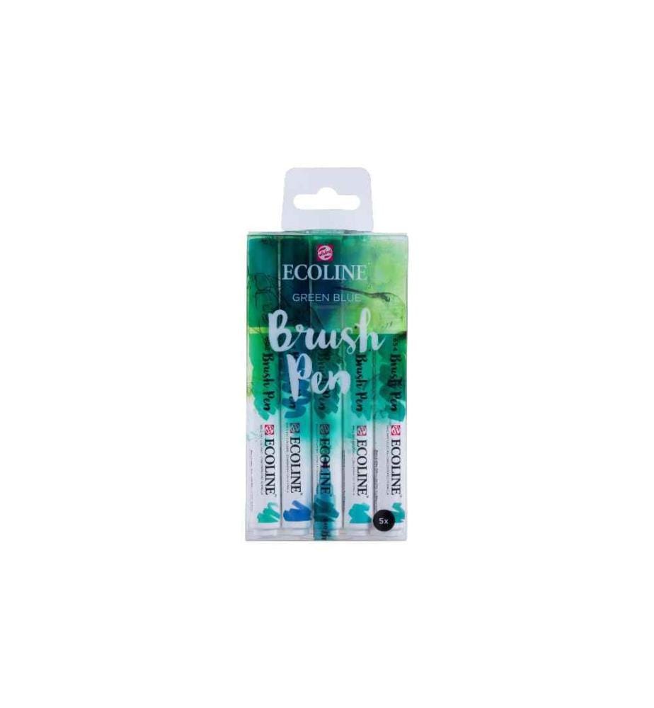 TALENS - Feutres de coloriage Ecoline  Lot de 5, vert bleu