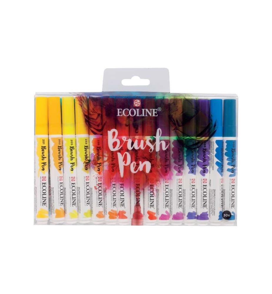 TALENS - Crayons aquarelle de couleur Ecoline Basic ensemble de 30