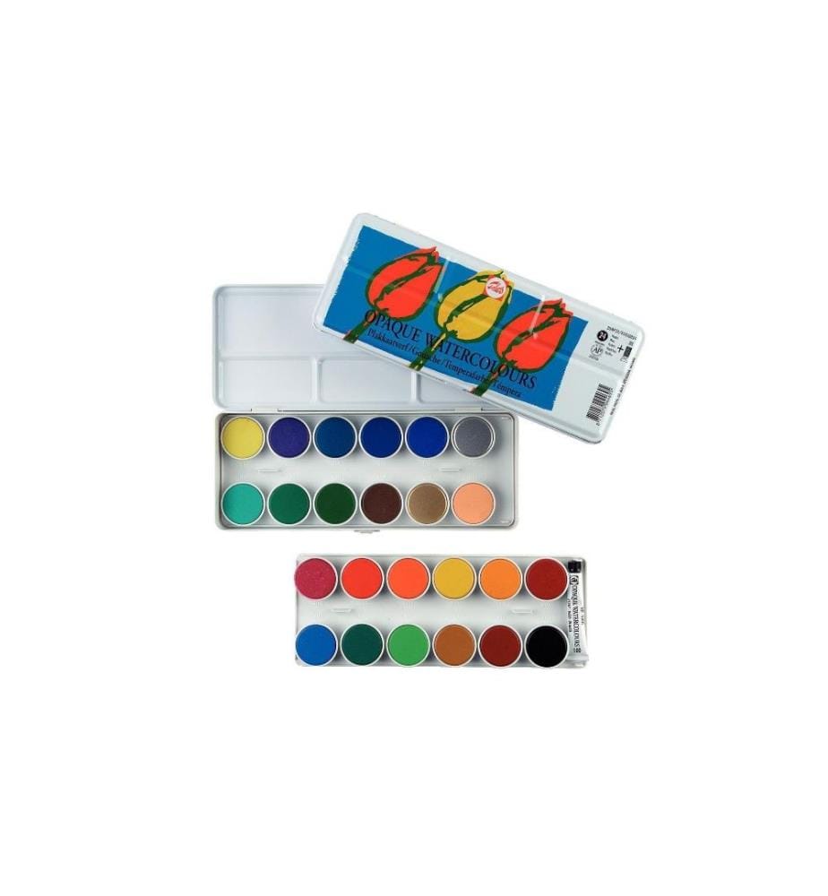 TALENS - Wasserfarbe Deckend 24er Set, Mehrfarbig