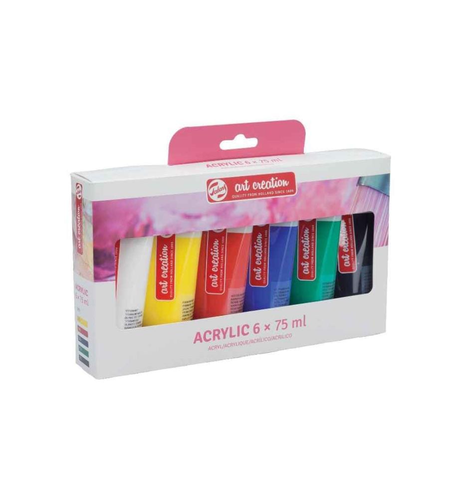 TALENS - Acrylfarbe 6er Set, Mehrfarbig