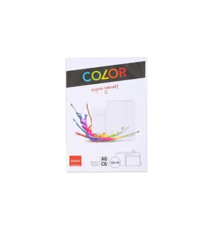 ELCO - Carte double avec enveloppe Color A6/C6 Blanc, 20 pièces