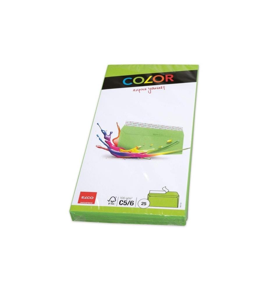 ELCO - Couvert Color C5/6, Keine Fenster, 25 Stück, Grün