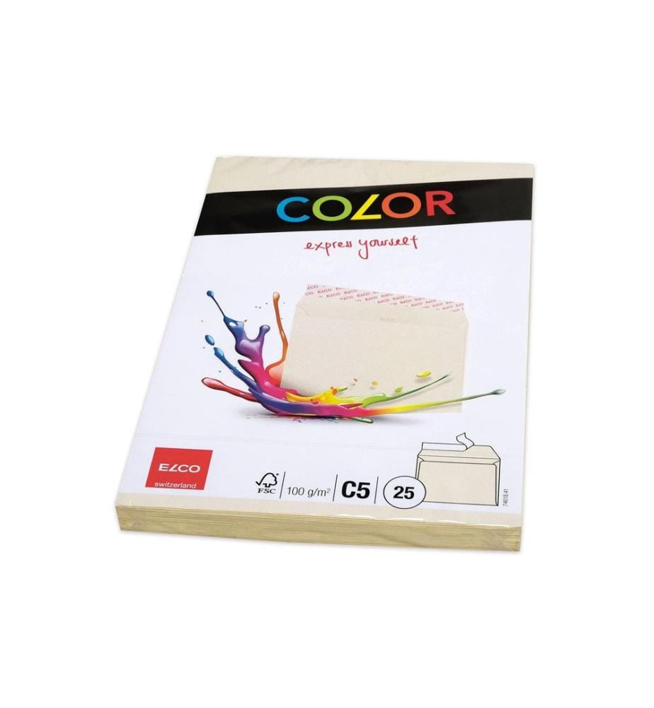 ELCO - Couvert Color C5, Keine Fenster, 25 Stück, Chamois