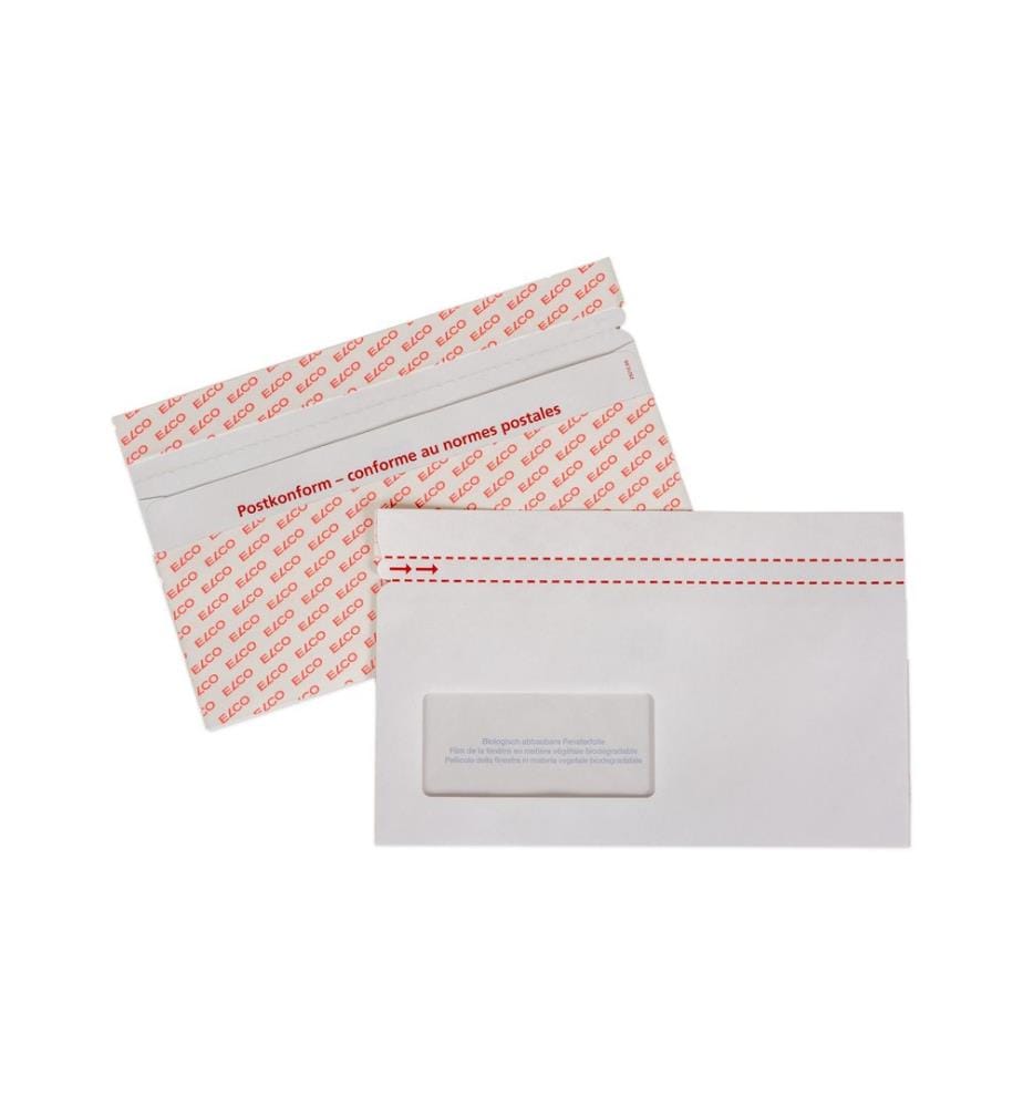 ELCO - Pochette pour documents en papier C5/6 Fenêtre droite, 250 pièces