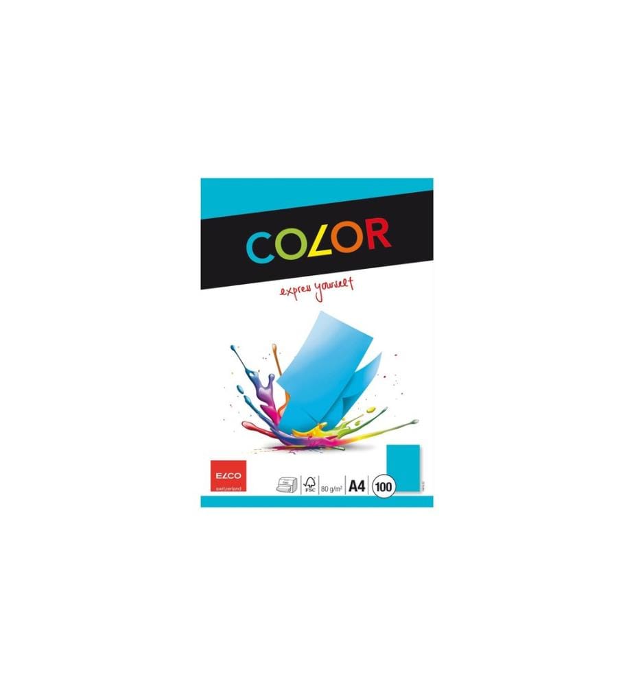 ELCO - Kopierpapier Color A4, Blau, 80 g/m², 100 Blatt