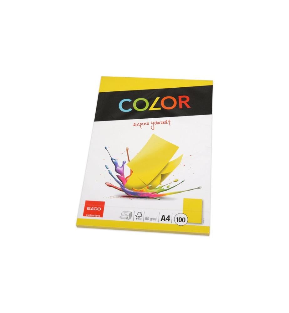 ELCO - Kopierpapier Color A4, Gelb, 80 g/m², 100 Blatt