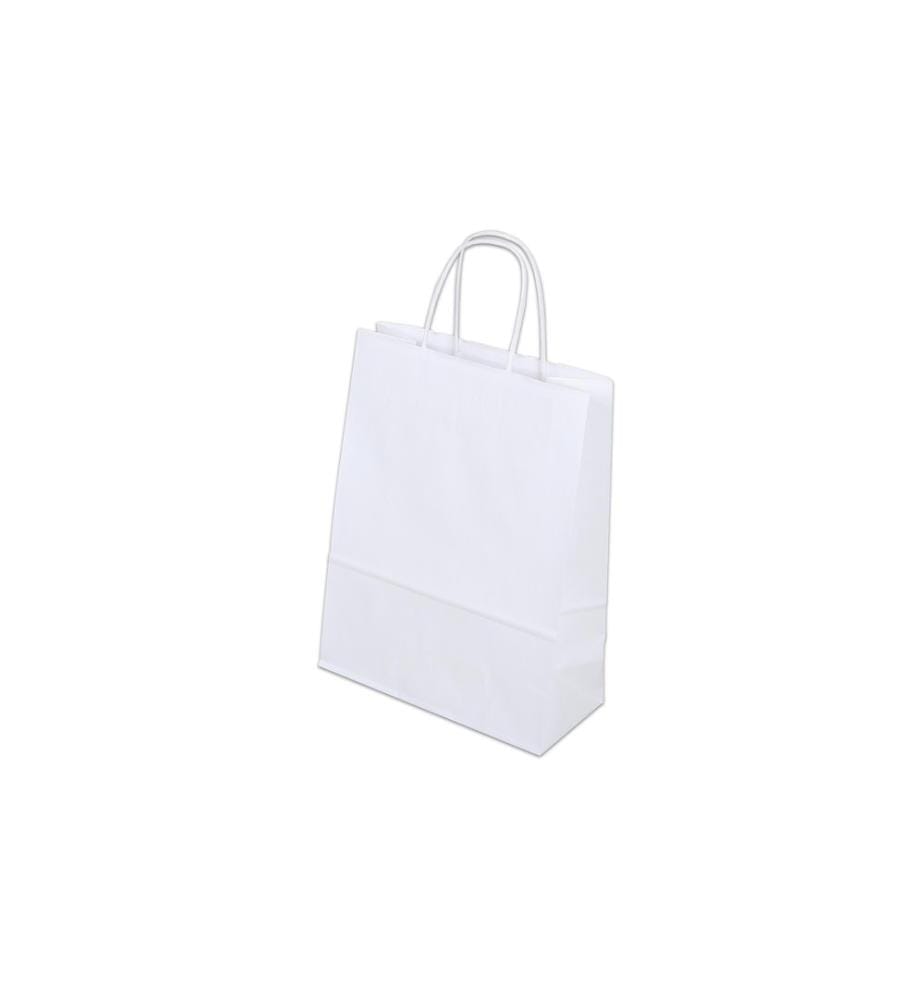 ELCO - Sac cadeau 22 x 10 x 29 cm, 50 pièces, Blanc