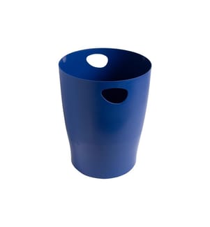 EXACOMPTA - Corbeille à papier Bee Blue Ecobin 15 l, Bleu marine