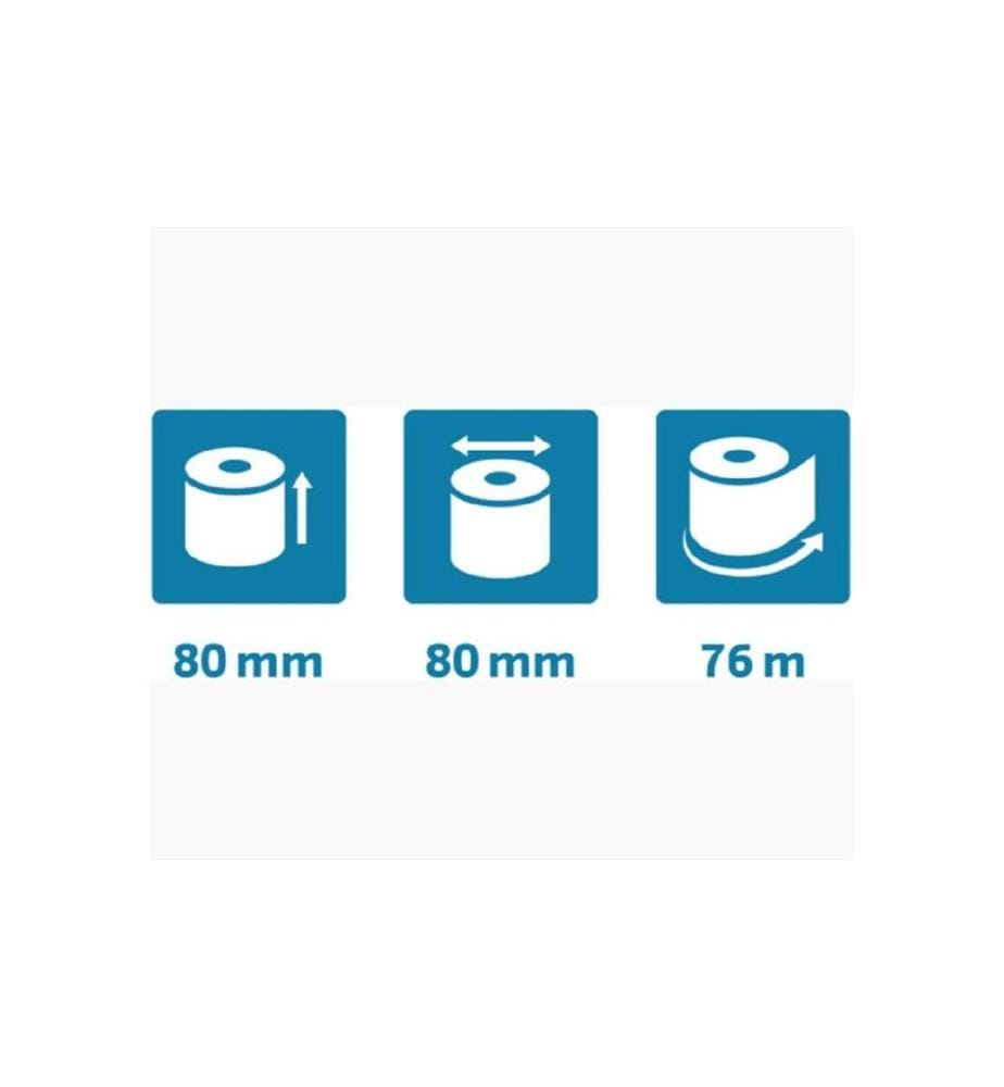 EXACOMPTA - Rouleau de papier thermique Safe Contact 80 mm, 10 pièces