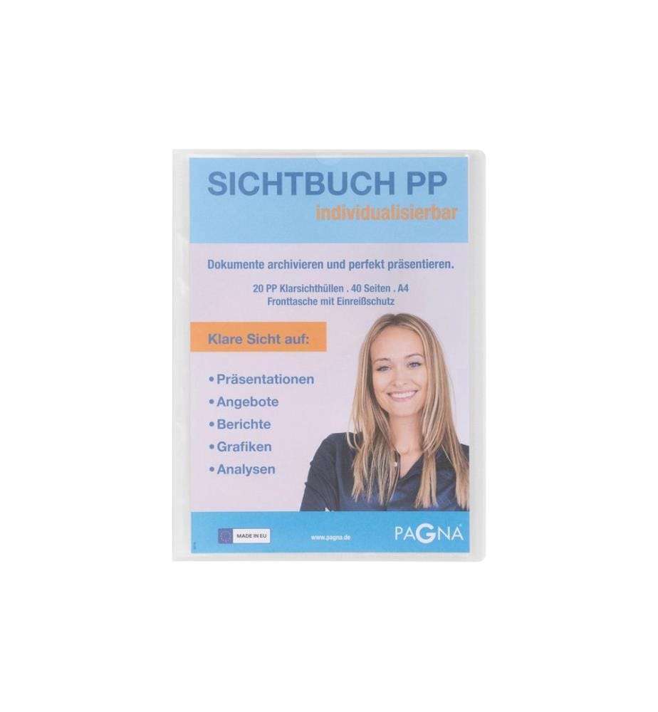 PAGNA - Livret de présentation avec pochette frontale, Office A4 Transparent