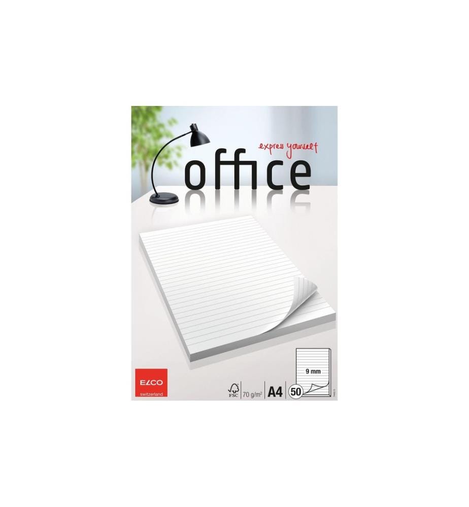 ELCO - Bloc-notes Office 50 feuilles, lignées