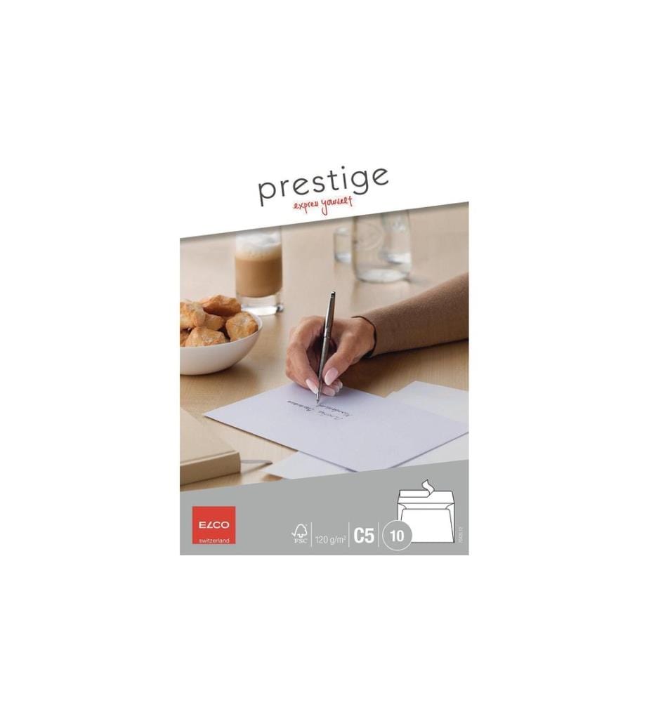 ELCO - Enveloppe Prestige C5 Pas de fenêtre, 10 pièces