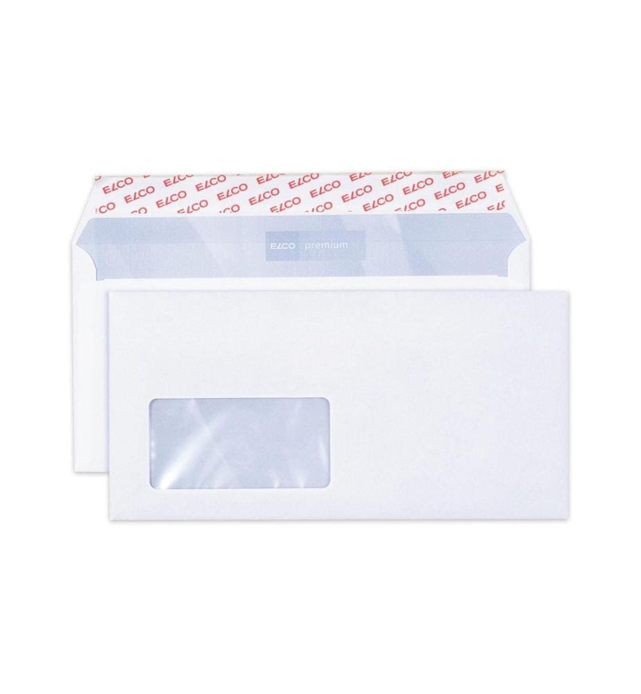 ELCO - Enveloppe Office C5/6 avec fenêtre à gauche, 50 pièces