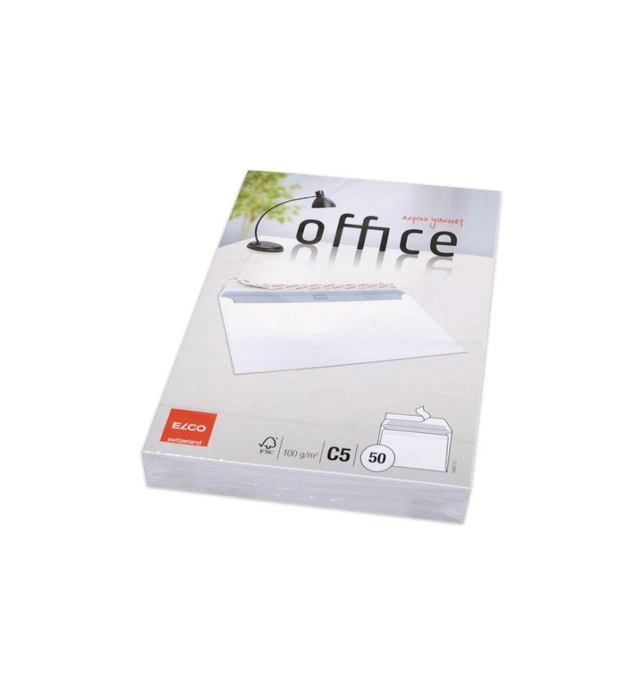 ELCO - Enveloppe Office C5 sans fenêtre, 50 pièces