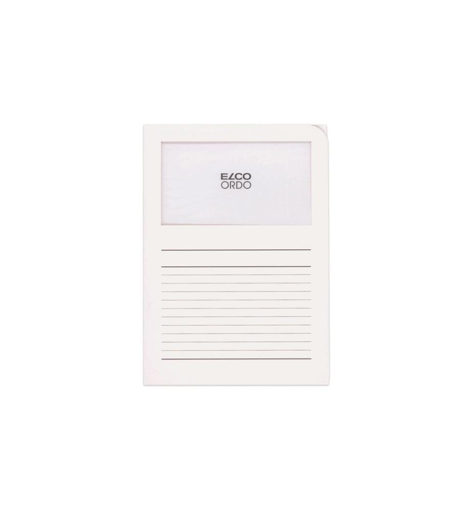 ELCO - Pochette transparente Ordo Classico A4 Blanc, 10 pièces