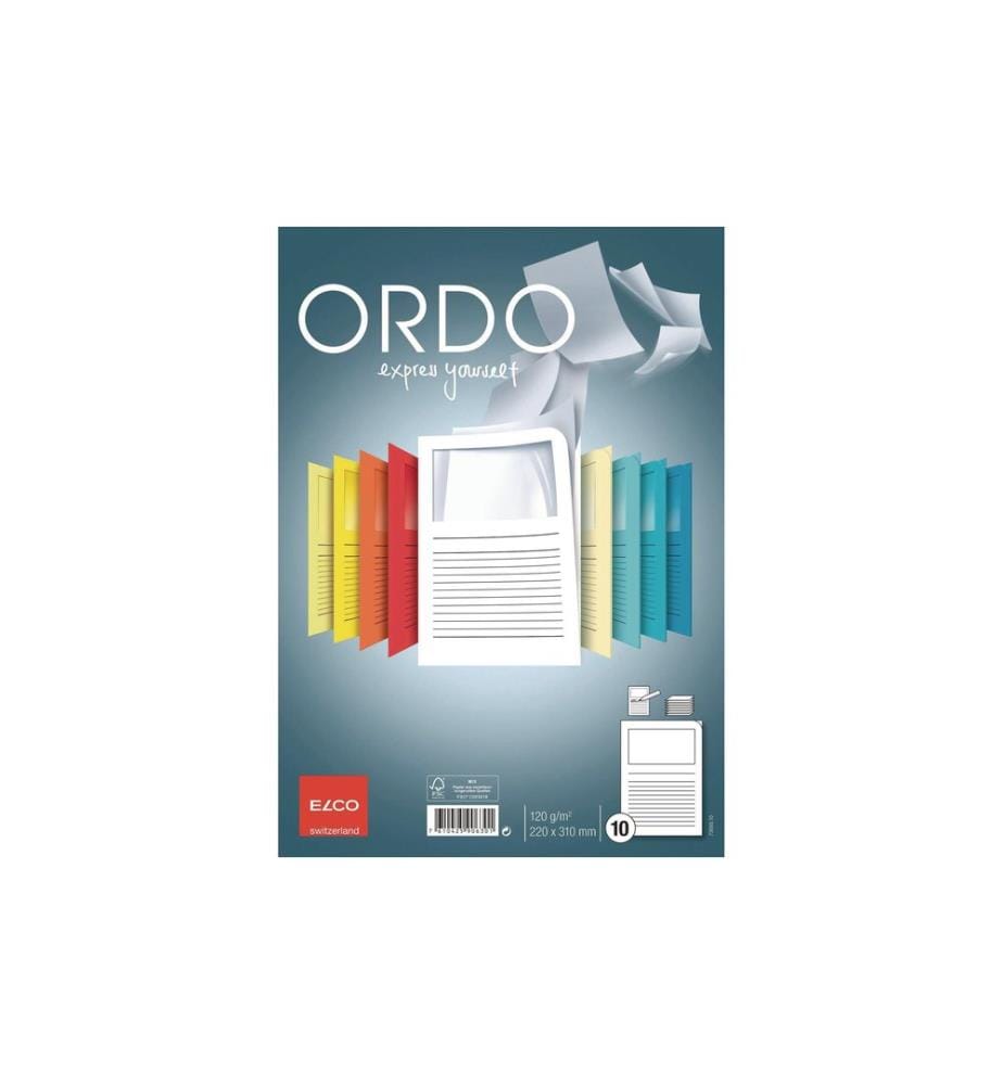 ELCO - Pochette transparente Ordo Classico A4 Blanc, 10 pièces