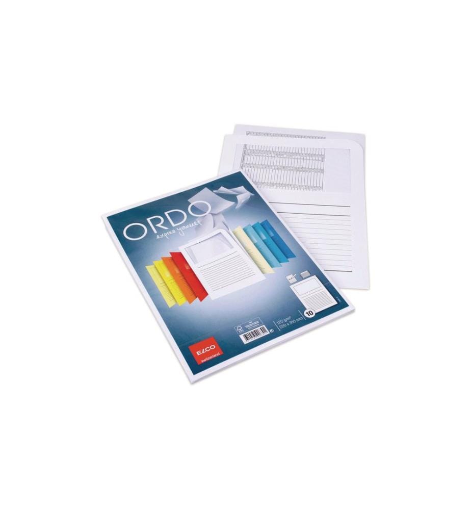 ELCO - Pochette transparente Ordo Classico A4 Blanc, 10 pièces